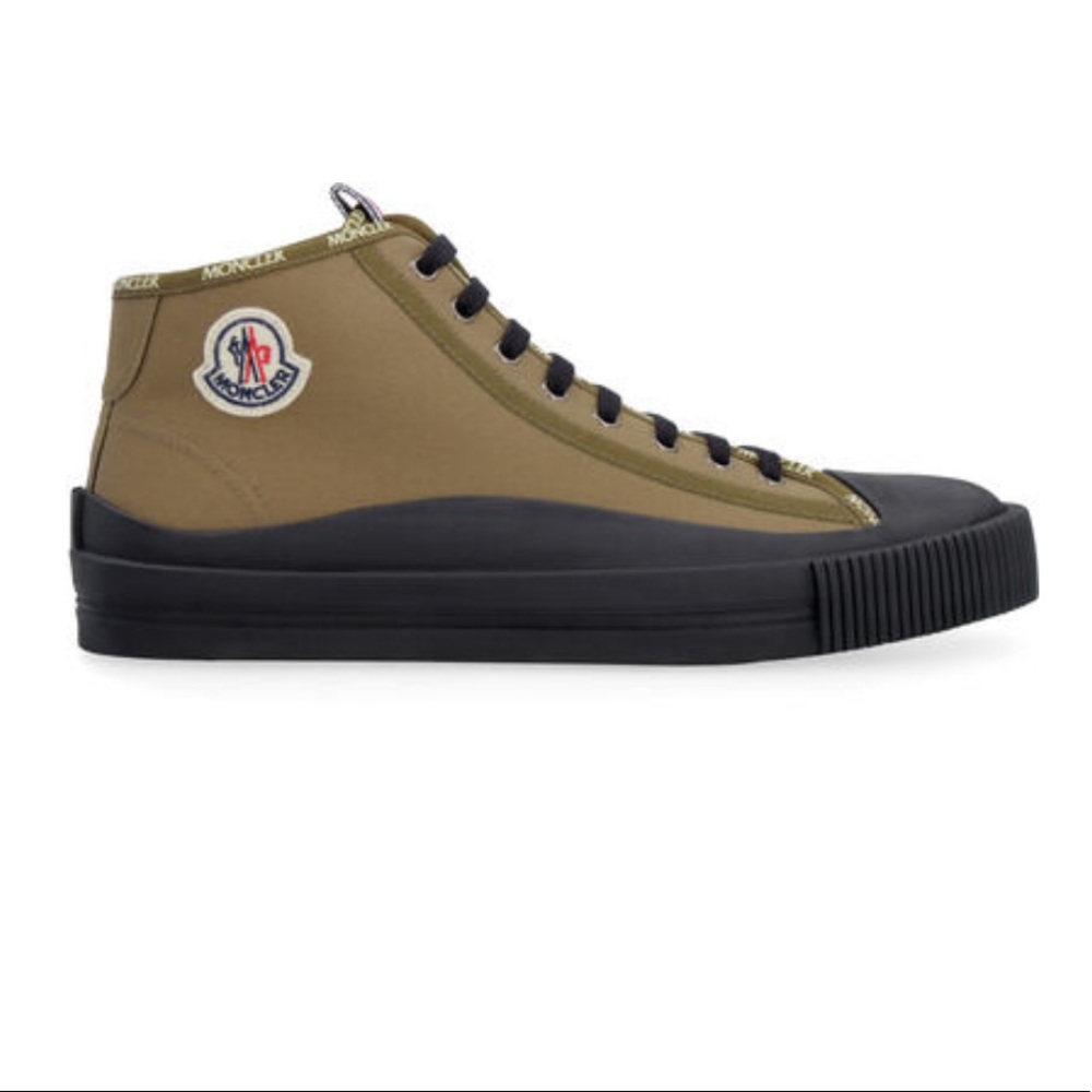 Moncler Lissex High Top Canvas Sneaker Army Green - MEN’S - Picture 2 of 15